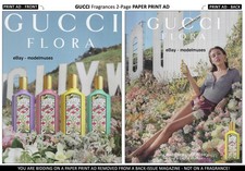 GUCCI Fragrances 2-Page PRINT AD Spring 2024 MILEY CYRUS pretty girl FLOWERS