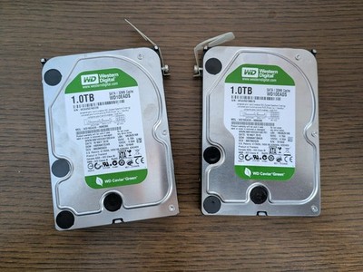 Lot of 2x WD Caviar Green 1TB SATA HDD   WD10EADS   Tested, SMART Good, Wiped