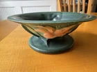 Vintage 1946 Roseville Pottery  Zephyr Lily Green Compote Bowl 473-6.