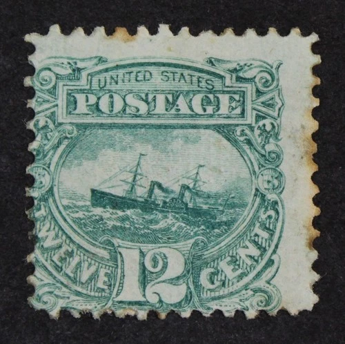 CKStamps: US Stamps Collection Scott#117 12c Pictorial Mint HR OG Stain CV$1850