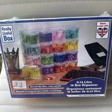 Really Useful Box 0.14 Liter - Translucent Colors - 16 Box Organiser - NEW!