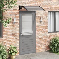 TüRvordach Polycarbonat 100 X 75 Cm Schwarz