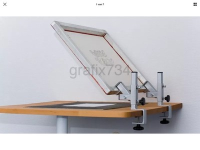 Siebrahmenzwingen, Siebdruck, Textildruck, T-Shirtdruck, screen printing machine