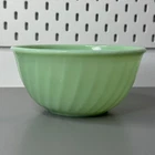 Vintage Fireking Green Jadeite Glass Swirl Mixing Bowl 7"