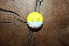 VINTAGE YELLOW AND WHITE PING GOLF PROMOTIONAL
