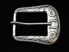 PJ09173 NOS VINTAGE 1970s  FLORAL ORNAMENTAL  WESTERN  COWBOY BELT BUCKLE