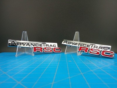 Ford AdvanceTrac RSC Emblem Badge Pair 8L24-7843156-BA OEM Chrome Red Genuine