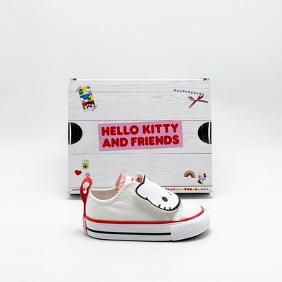 *NEW* Infant Chuck Taylor All Star X Hello Kitty Easy On Strap WHITE (A17704F) 