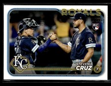 2024 Topps #360 Steven Cruz Golden Mirror Rookie Card Kansas City Royals. rookie card picture