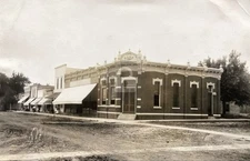 Guide Rock NE Nebraska Bank Corner St View c1910 RPPC Photo Postcard COPY