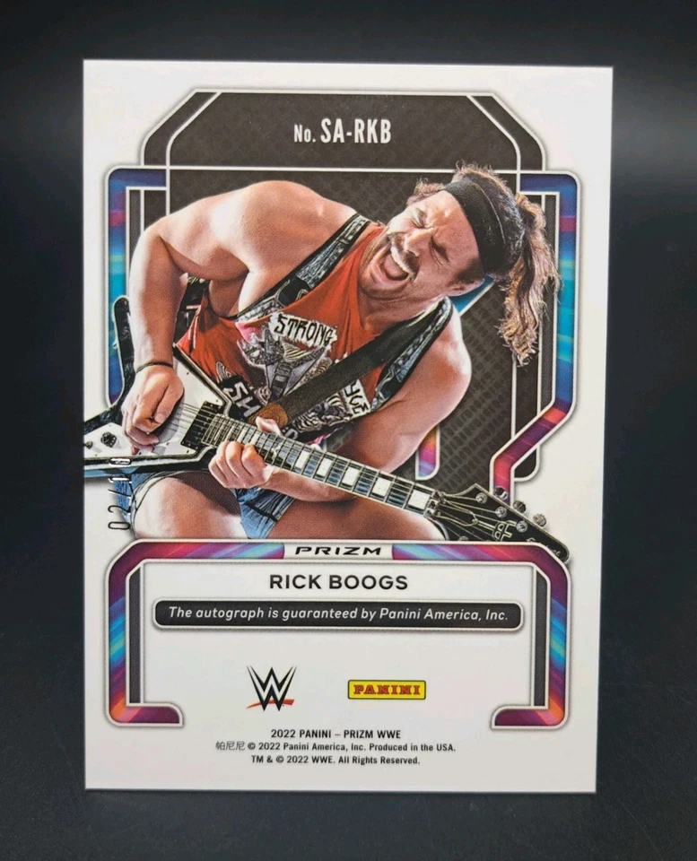 2022 PRIZM WWE RICK BOOGS #SA-RKB SUPERSTAR GOLD /10 AUTO - Image 2 of 2