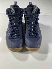 Nike Little Posite One GS Sz 5.5Y Foamposite Midnight Navy Gum Brown 644791-405