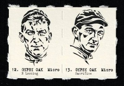 NAP LAJOIE - SHOELESS JOE JACKSON Uncut 2-Card Panels RARE MICRO Cards