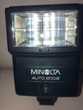 Minolta Flash 200X and Black Case for Camera 946D Electroflash Shoe Mount Flash