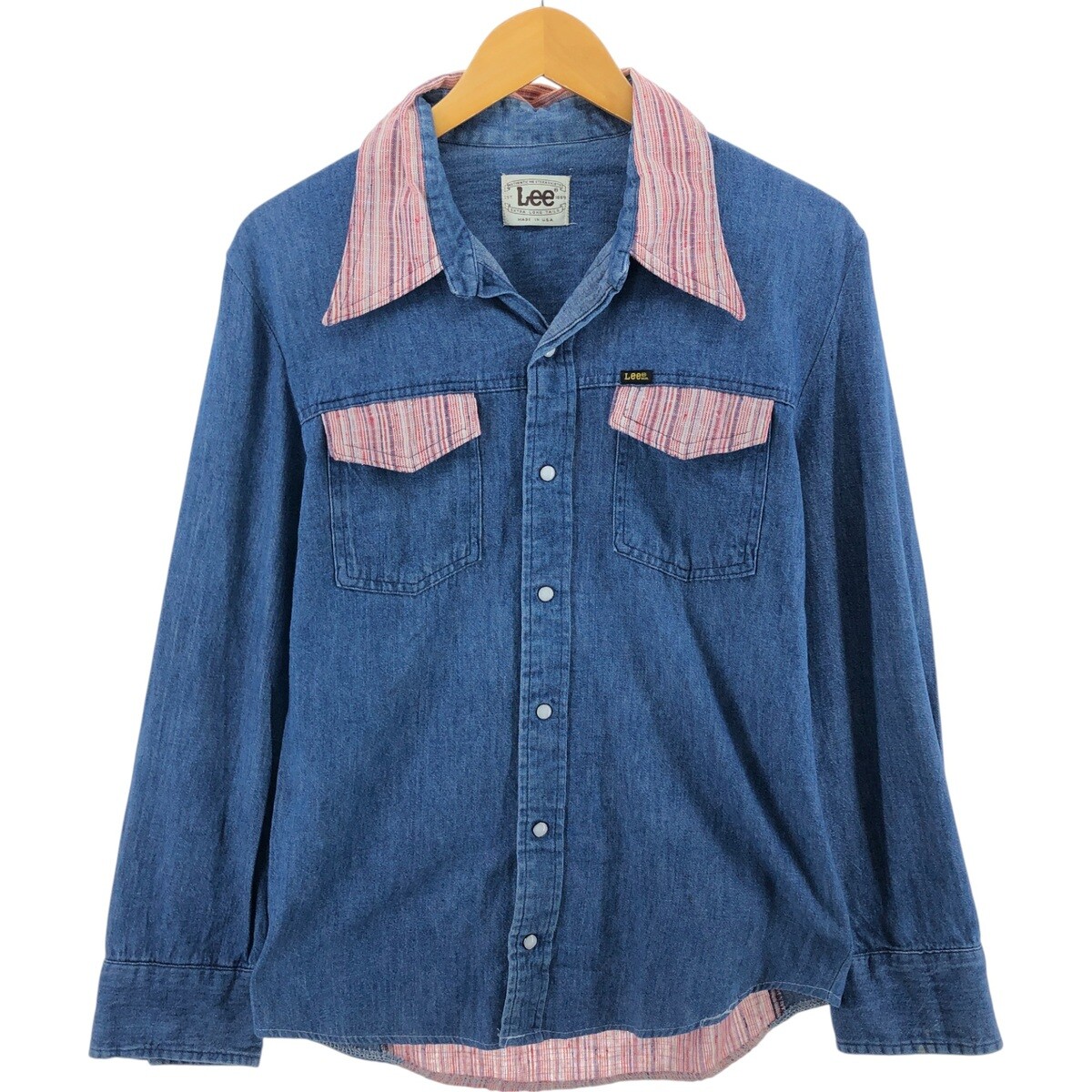 Lee × Ameri Vintage DENIM SHIRT Vintage 70s Denim Shirt, Streetwear Fashion, LEE Denim Shirt