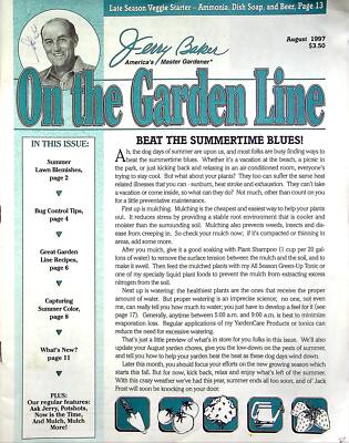 On The Garden Line Magazine August 1997 Summer Lawn Blemishes, Bug Control