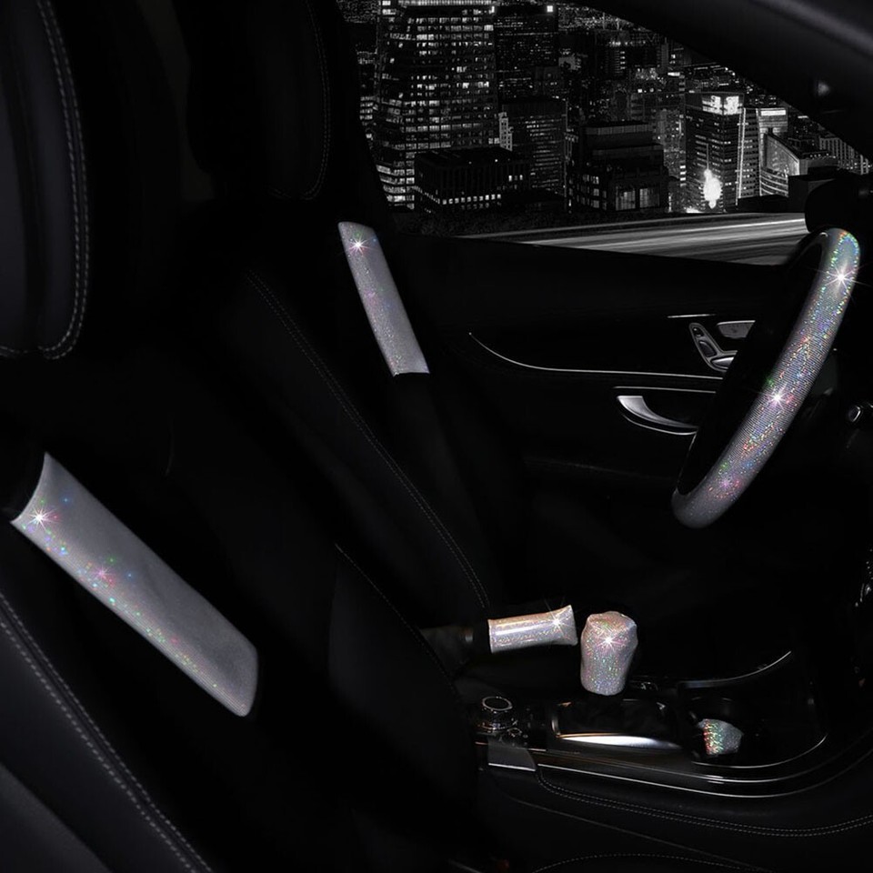 Steering Wheel Cover Brand New Bling Handbrake Gear Cover Shoulder Pad