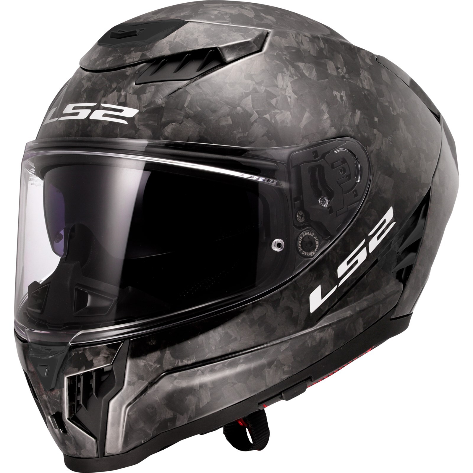 Motorcycle Helmet S - LS2 FF807 Dragon Solid Full Face Helmet - Forged Carbon