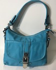 Chaps Shoulder Bag Purse Blue Zip Snap Pocket Handbag Turquoise