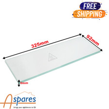 PIZZA OVEN DOOR GLASS 325 x 92 x 6 HEAT RESISTANT HIGH TEMPERATURE