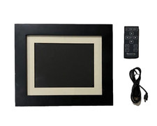 Pandigital LCD Digital Photo Frame 8 in w 2 Wood Frame 256 MB Remote PI8004W01B