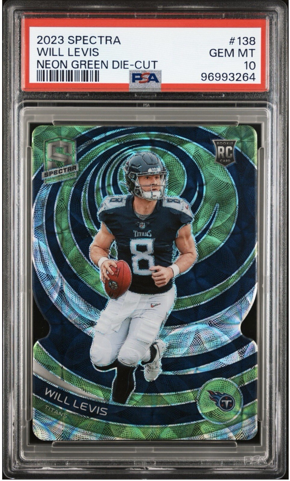 Will Levis Panini Spectra #138 Neon Green Die-Cut