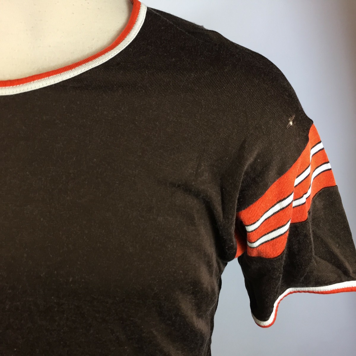 Vintage 40s 50s Rayon Distressed Sports Jersey T Shirt Detriot