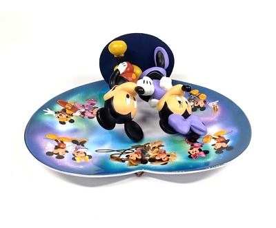 Mickey & Minnie 75th Anniversary Bradford Exch 3D Heart Plate Feel