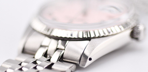 Rolex Datejust 1601 Pink Baguette Diamond Dial 36mm Watch Steel / 18K Gold - Picture 9 of 11