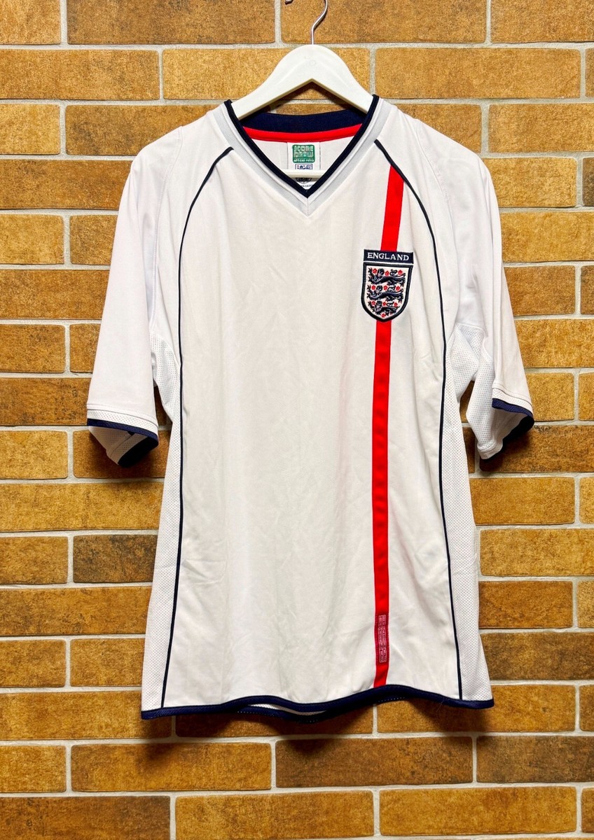 ENGLAND NATIONAL TEAM 2001/2003 HOME SHIRT JERSEY SCORE DRAW SIZE