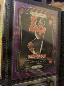 2023-24 Panini Prizm Monopoly - Purple Wave Prizm #75 Scoot Henderson (RC)