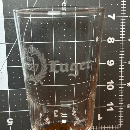 2 New Peter Luger NYC Steakhouse Etched Footed Pedestal Glass - Picture 5 of 9