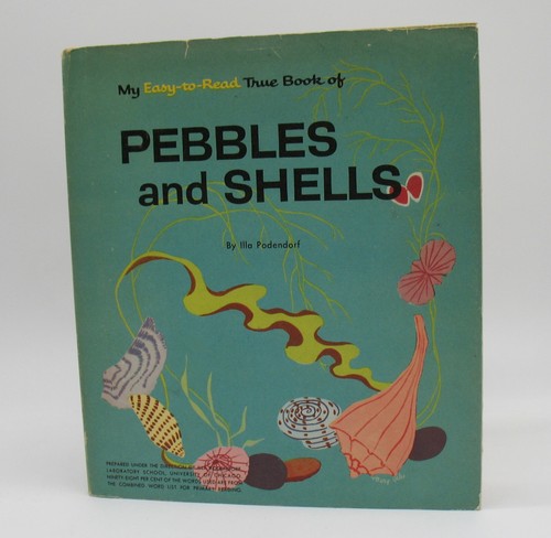 Pebbles & Shells Beach Ocean 1960 BEAUTIFUL CHILDRENS BOOK Illustrated Podendorf - Picture 2 of 11