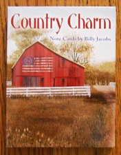 12 Leanin Tree Note Cards COUNTRY CHARM, Old Barns, Cows, Sunflowers, Made USA