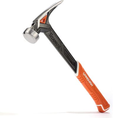 11oz Titanium Framing Hammer, Smooth Face, Forged Rip Claw,