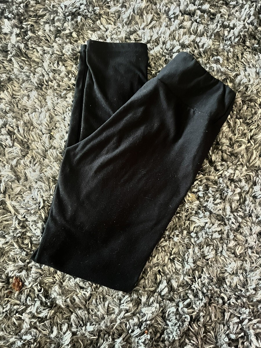 Lularoe Black Tween Tween Solid Leggings 