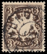 BAVARIA 60a - Coat of Arms "1890 Dark Ochre Brown" (pc11773) 