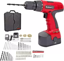 Stalwart 89pc 18V Cordless Power Drill Set with Rechargeable Battery and Charger