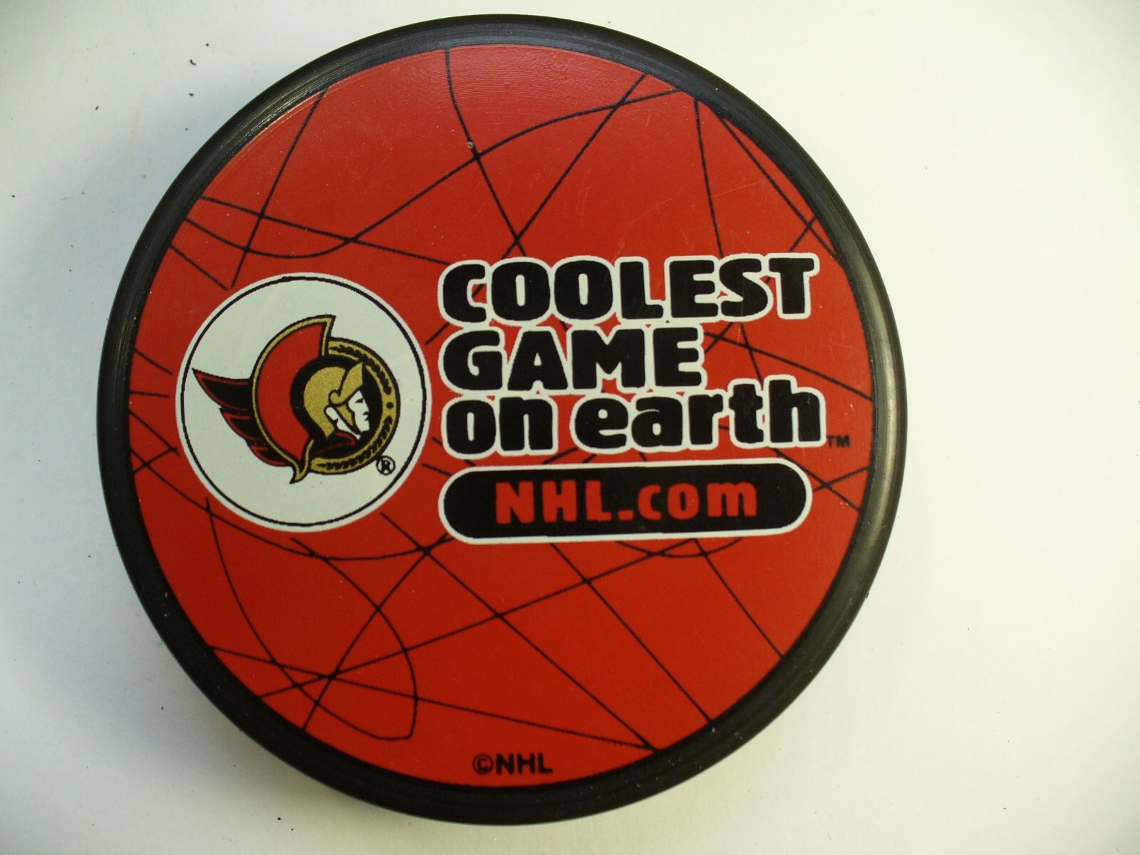 NHL Ottawa Senators Coolest Game On Earth Rare Logo Hockey Puck Collect