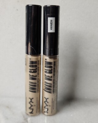 X2-NYX Professional Makeup Away We Glow Liquid Highlighter, AWG04 Crystal Glare