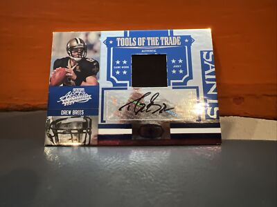 2007 Absolute Memorabilia Drew Brees Auto & N.O Saints Jersey # d 5
