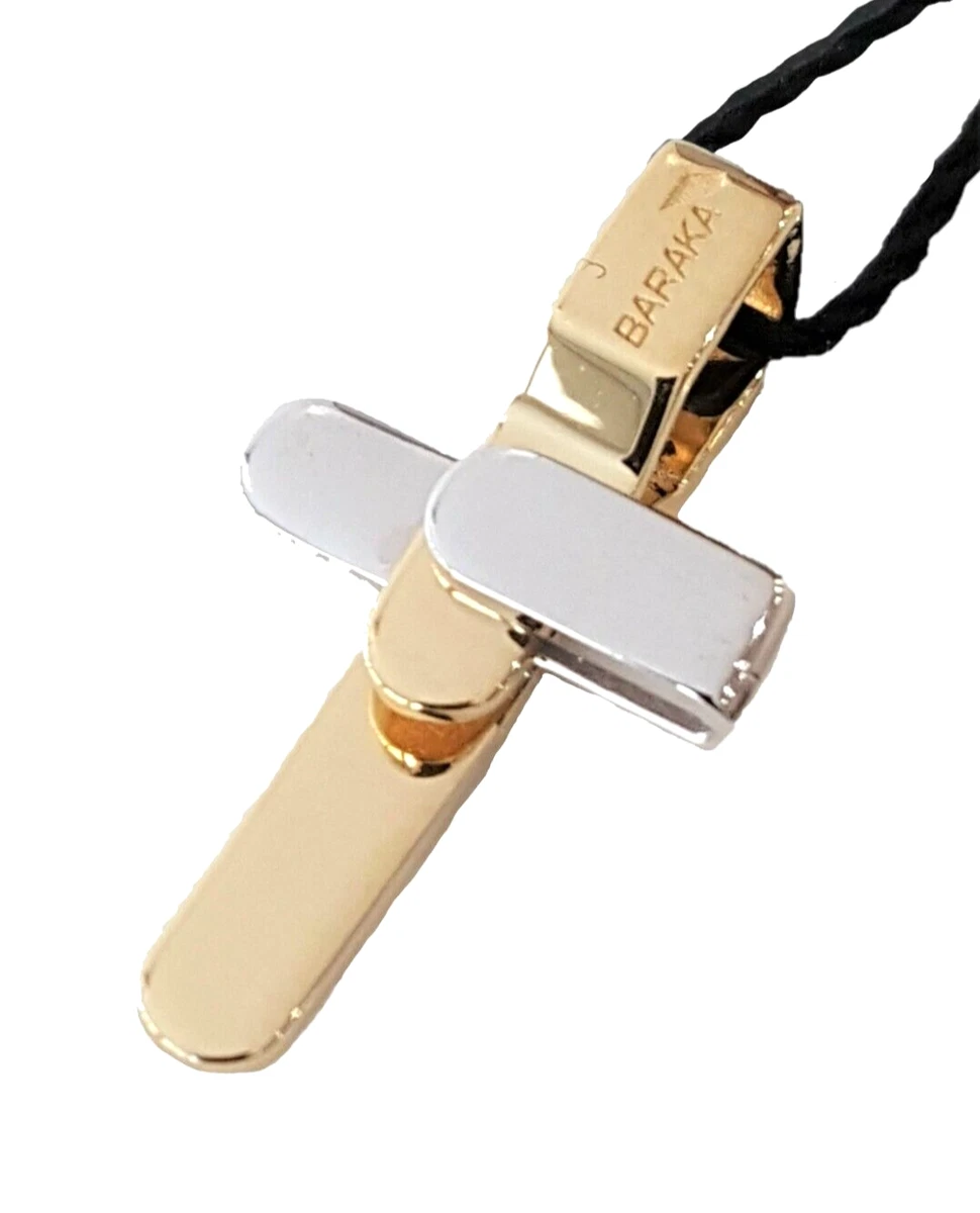 Pendente A Croce In Oro Giallo 18 Karati Con Diamante - Italia Anni '70 - Foto 9