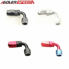 90 Degree AN4 AN6 AN8 AN10 AN12 16 20 Swivel Hose End Fitting Adapter Black /Red