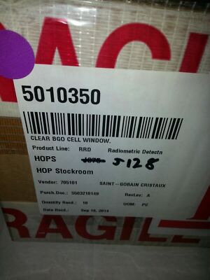 PerkinElmer 5010350 Clear BGO Cell Window Radiometric Disc 2'' x 0.236'' Lot of 10