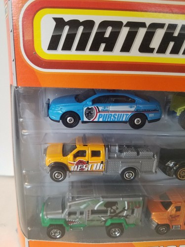 MATCHBOX 10 CAR GIFT PACK FIRST EDITIONS FORD INTERCEPTOR POLICE CAR CADILLAC - Picture 2 of 5