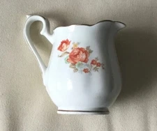 Enterprise Aluminum Co floral pattern porcelain creamer orange floral w/ gold