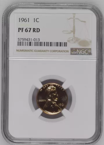 1961 Lincoln Memorial Cent NGC PF 67 RD