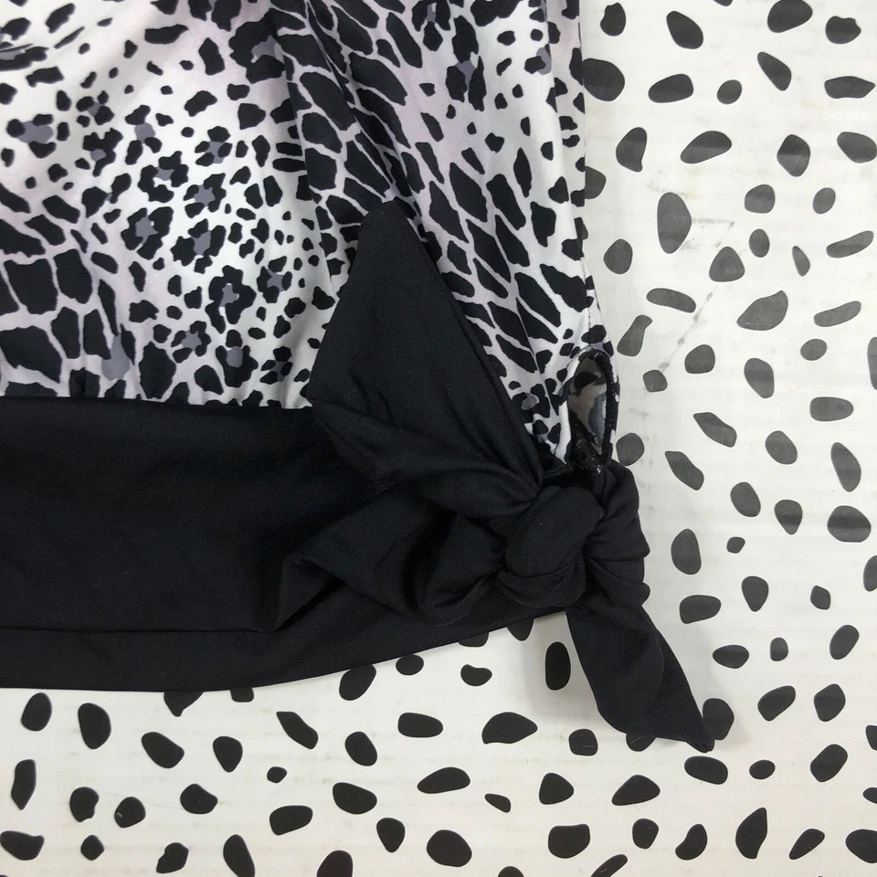 Sutiã COCO REEF tamanho preto branco estampa de animais SWIM TOP Tankini 34C U76120 - Imagem 3 de 4