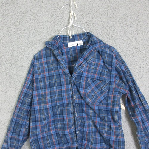 Vermont Country Store Shirt Men Medium Blue Plaid Flannel Outdoors - Picture 6 of 6