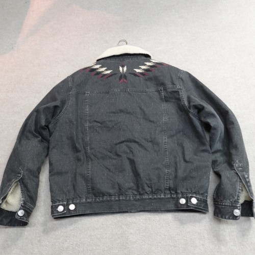 Isabel Marant Jacket XL Black Gray Sherpa Lined Denim Jared Sherpa Lined NEW - Picture 4 of 10